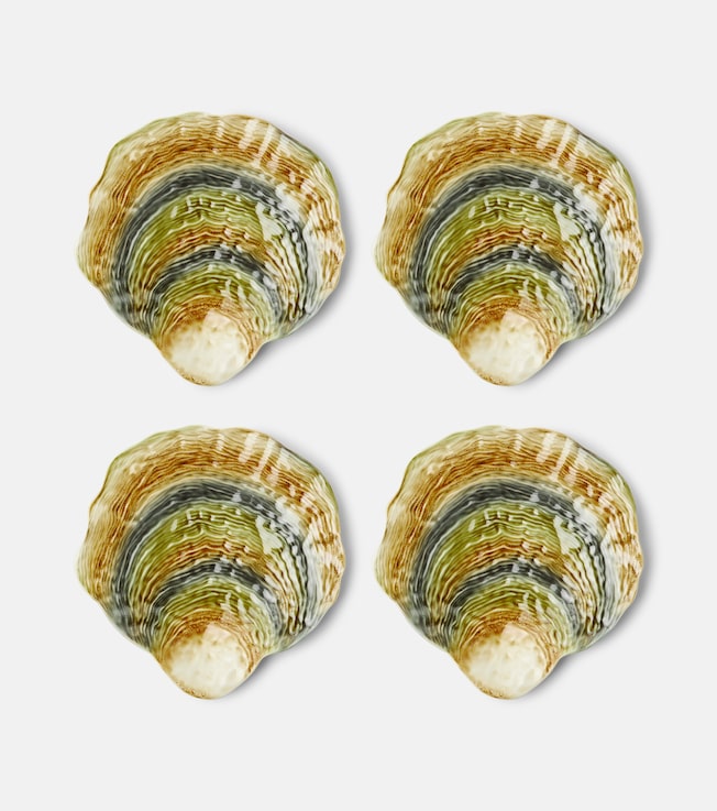 طقم طبق تقديم من السيراميك Oyster & Scallops عدد 4 | Bordallo Pinheiro