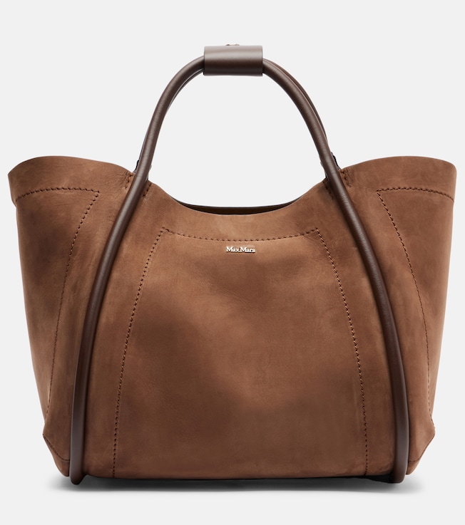 Marine Small suede tote bag