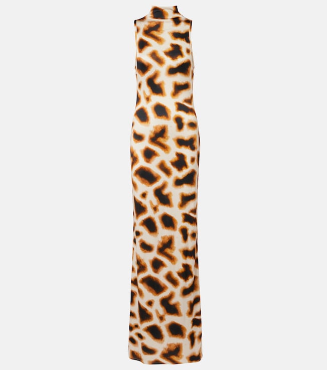 Animal-print maxi dress