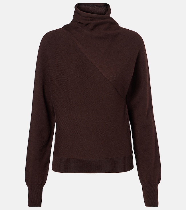 Cashmere and cotton turtleneck sweater