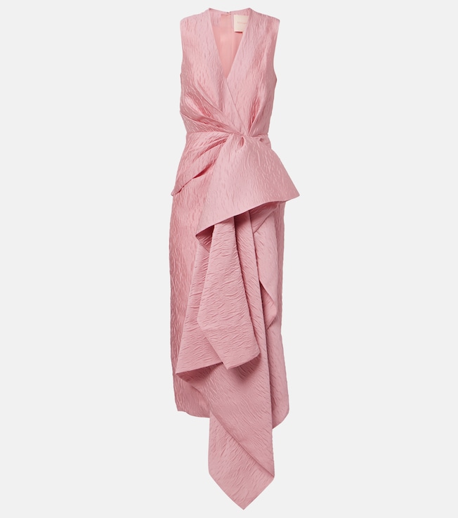 Draped midi dress