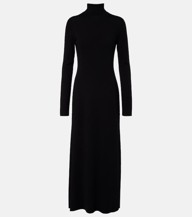 Leoline turtleneck virgin wool maxi dress