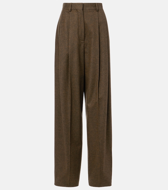 Kurt wool and cashmere wide-leg pants