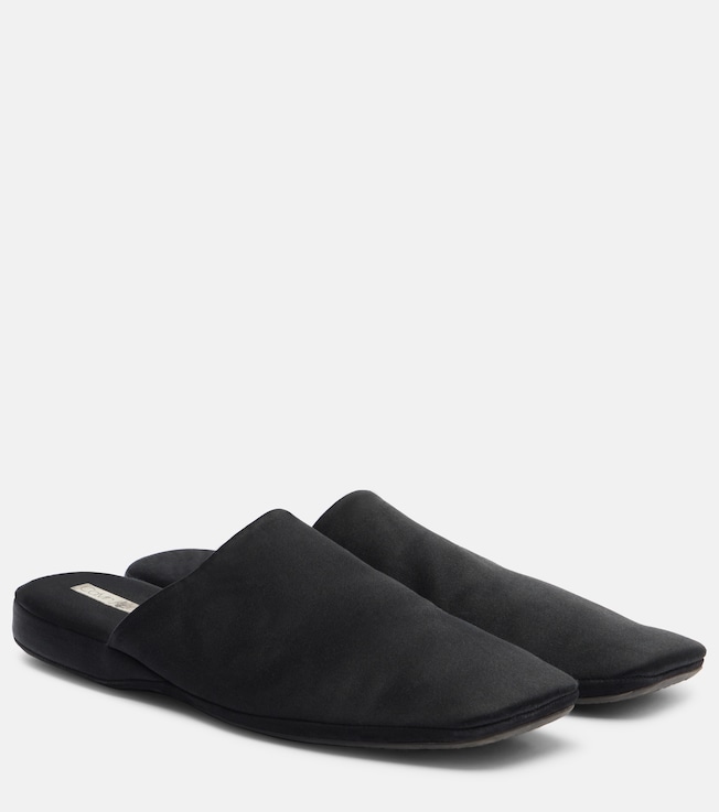 Hugh satin mules