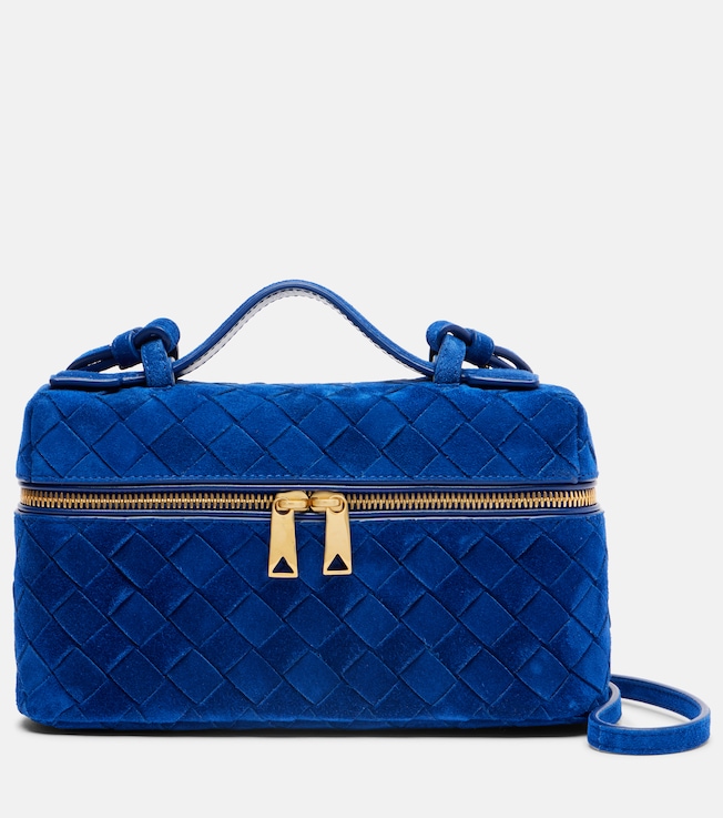 Bang Bang Intrecciato suede vanity bag