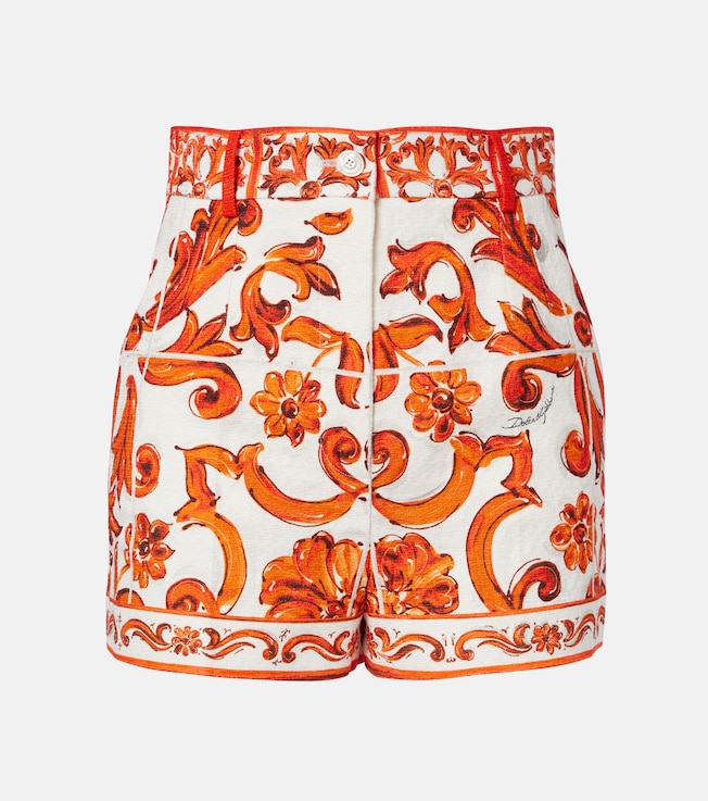 Majolica printed shorts