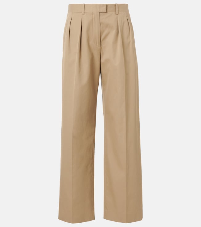 Alfidis cotton and cashmere wide-leg pants