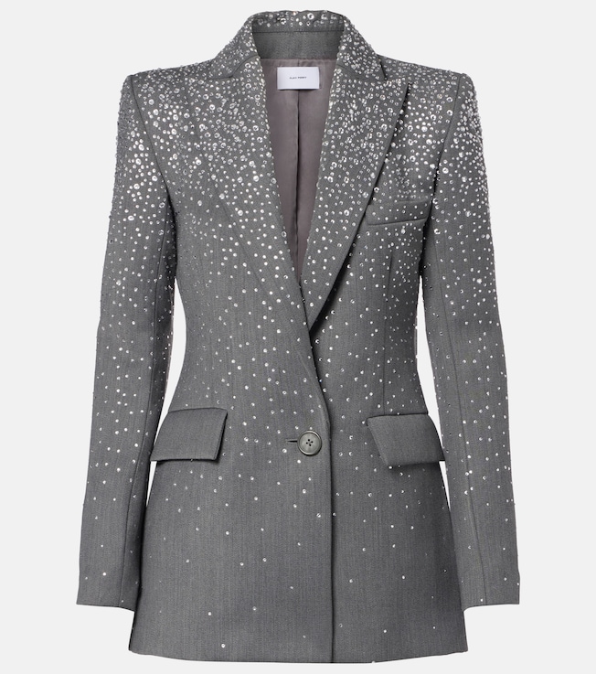 Crystal-embellished blazer