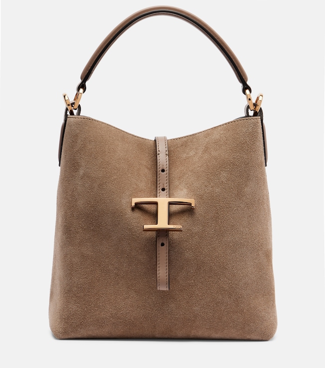 T Timeless suede tote bag