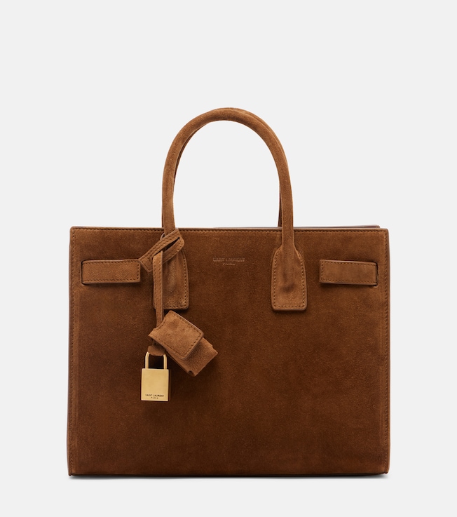 Sac De Jour Mini suede top-handle bag