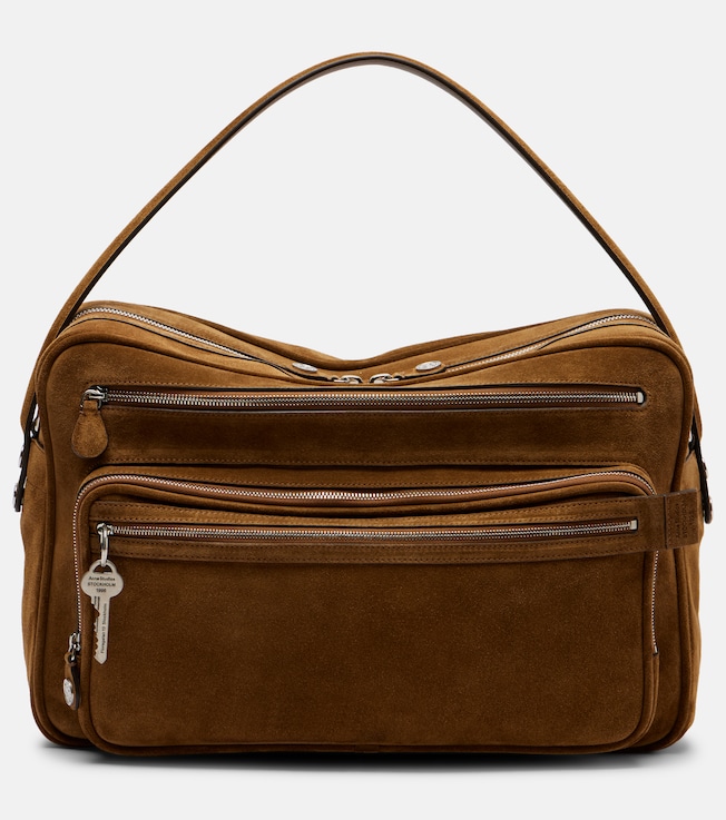 Camero Camera Large suede shoulder bag