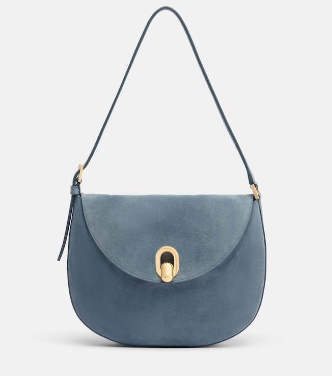 Tondo Small suede shoulder bag