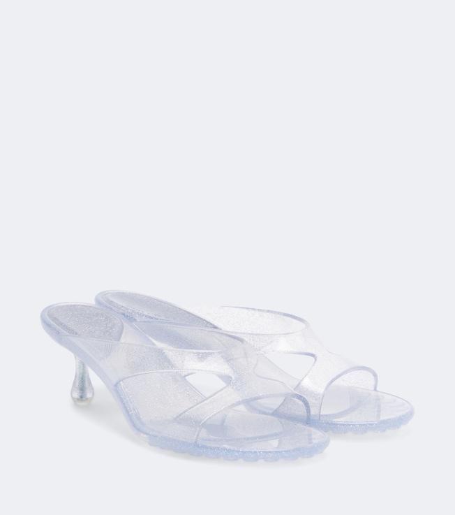 Jelly Drop glitter TPU mules