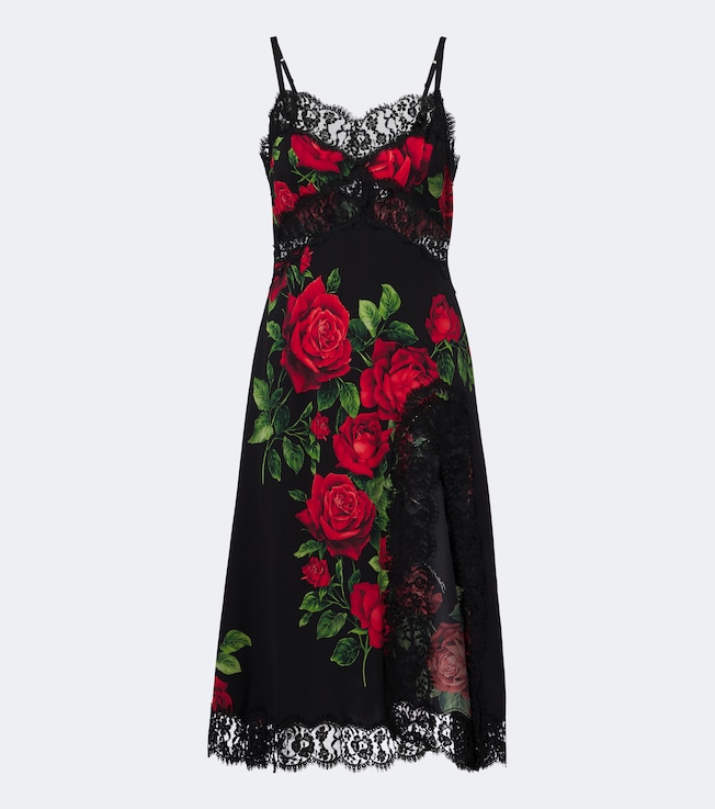 Charmeuse silk and cotton-blend slip dress