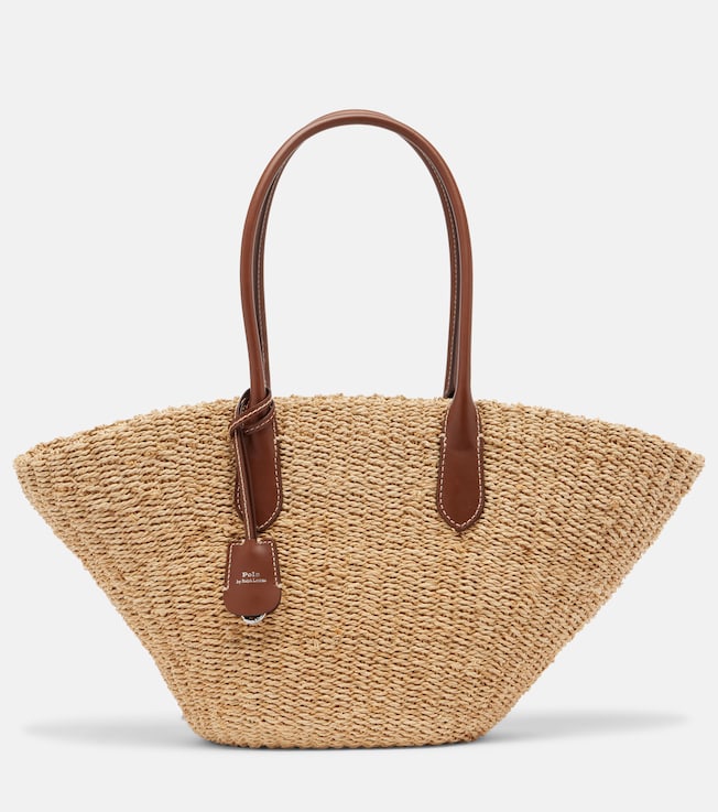 Bellport Medium raffia basket bag