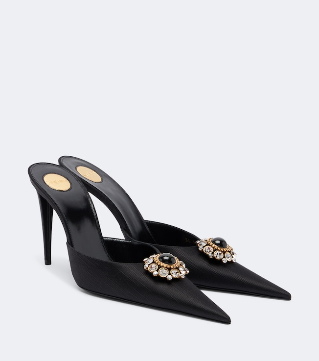 Cosmo embellished satin mules