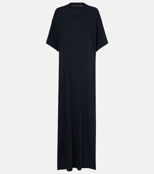 Cocoon cotton jersey maxi dress