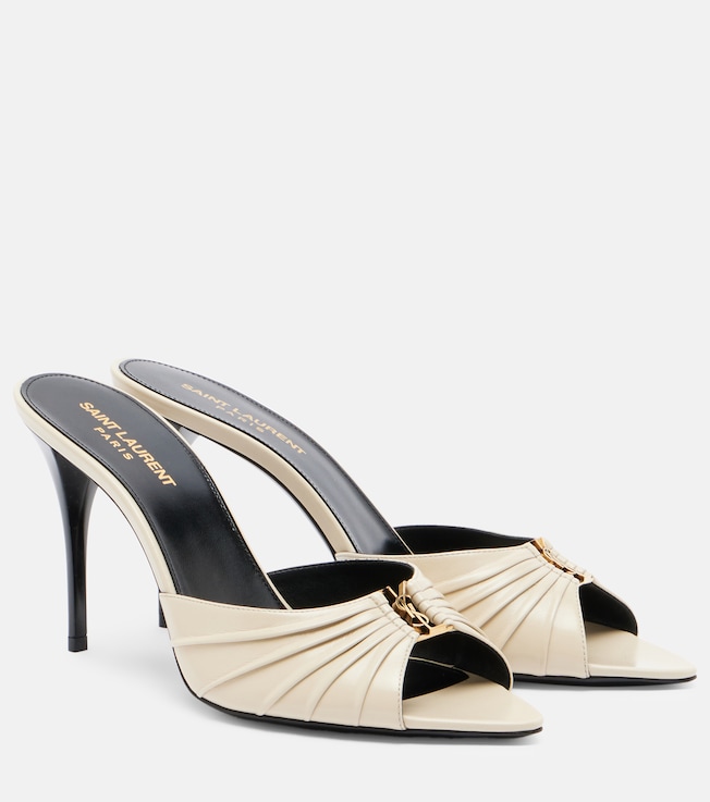 Babylone Cassandre leather mules