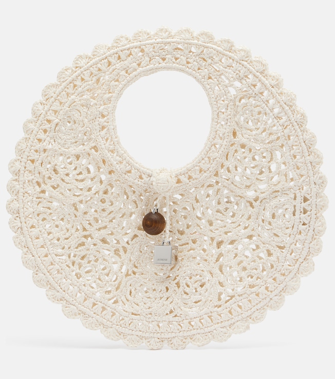Spiaggia Small crochet top-handle bag