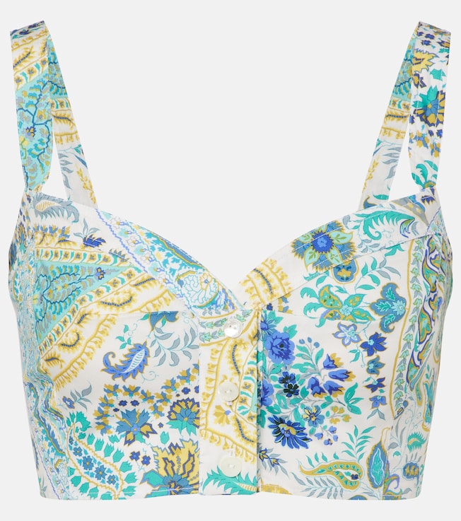 Floral cotton crop top