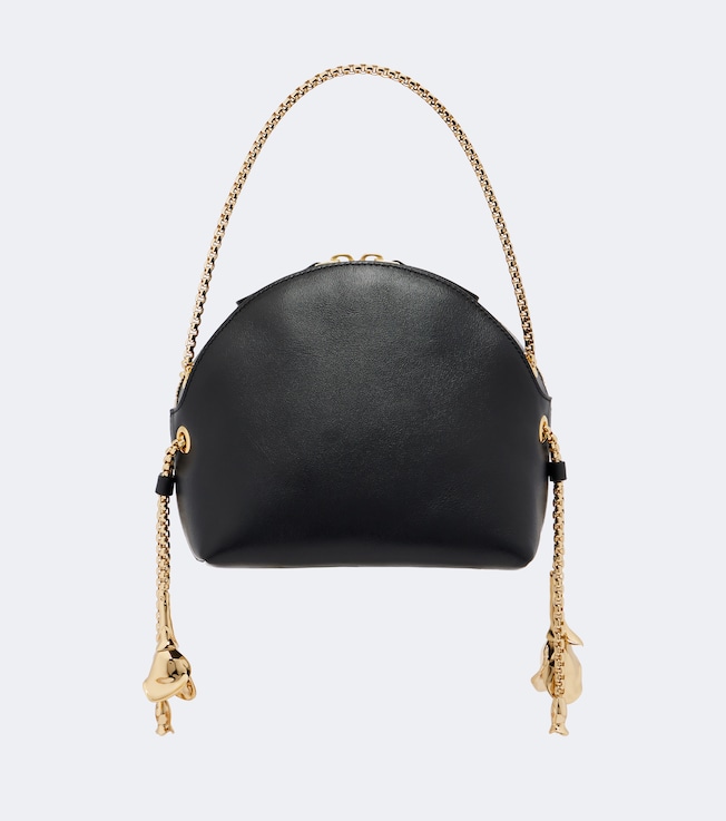 Flora leather top-handle bag