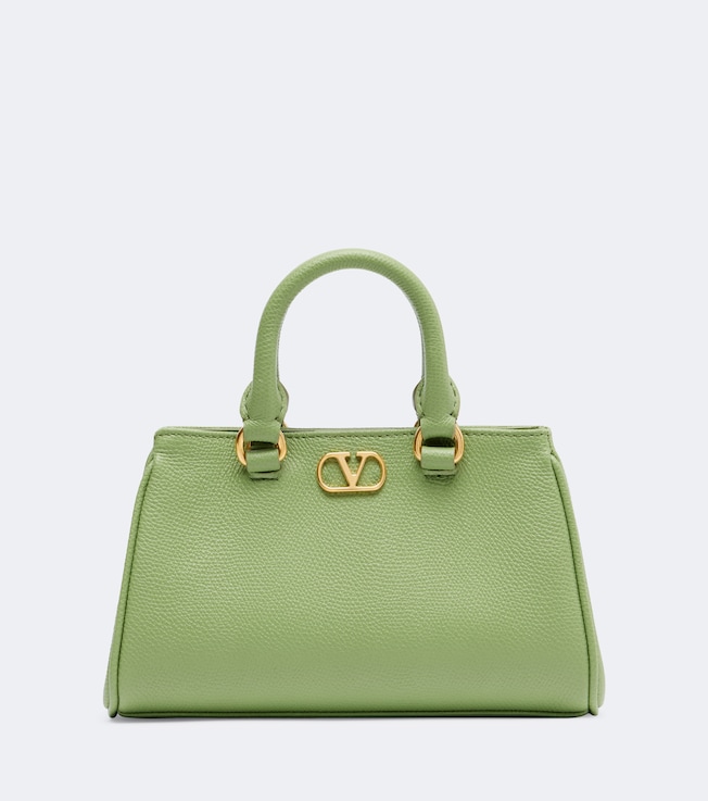 VLogo Mini leather top-handle bag