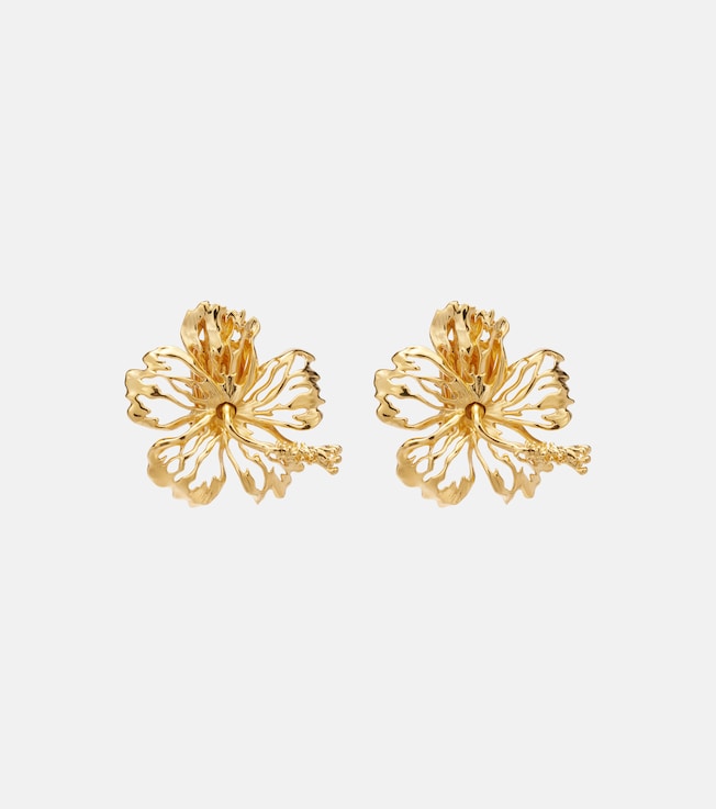 Hibiscus clip-on earrings