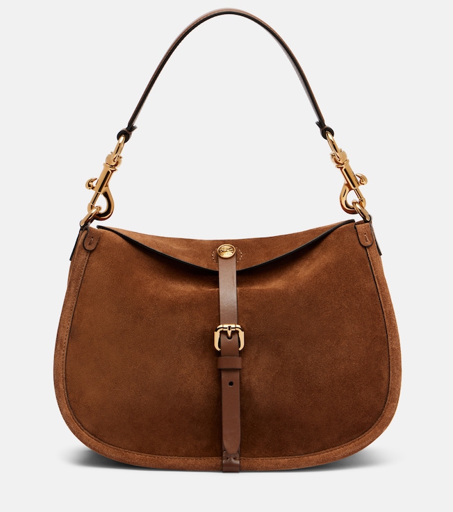 Small suede tote bag