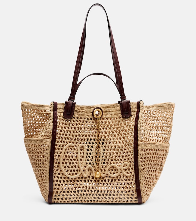 Iconic Large raffia tote bag