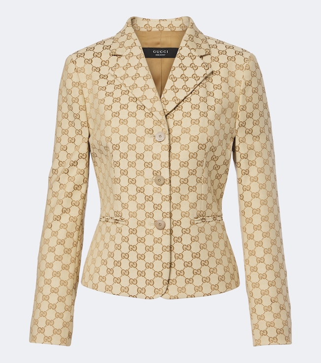 GG canvas cotton-blend blazer