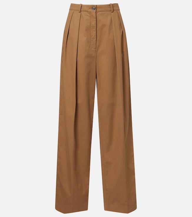 Igor cotton and cashmere wide-leg pants