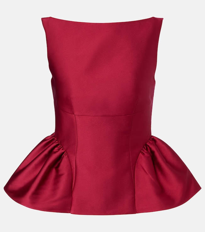 Peplum taffeta top
