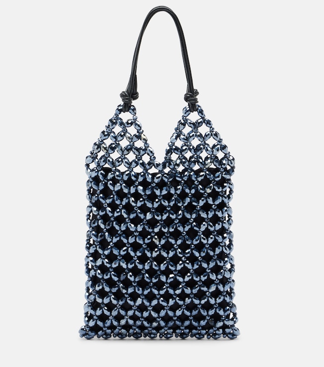 Karla beaded top-handle bag