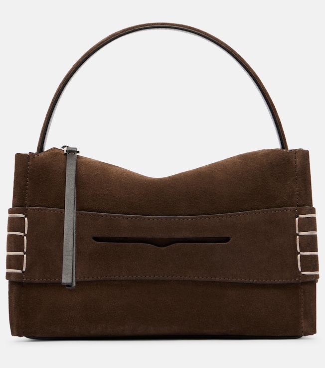 Loafer Small suede top-handle bag