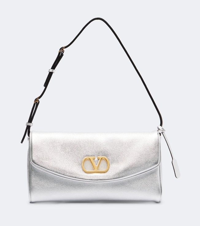 DeVain Small metallic leather shoulder bag