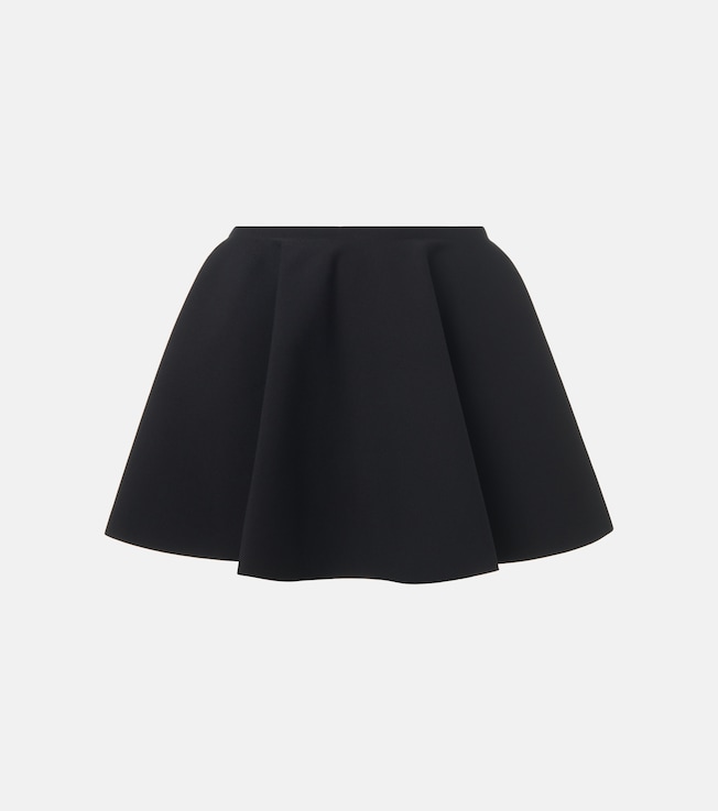 Pleated godet miniskirt