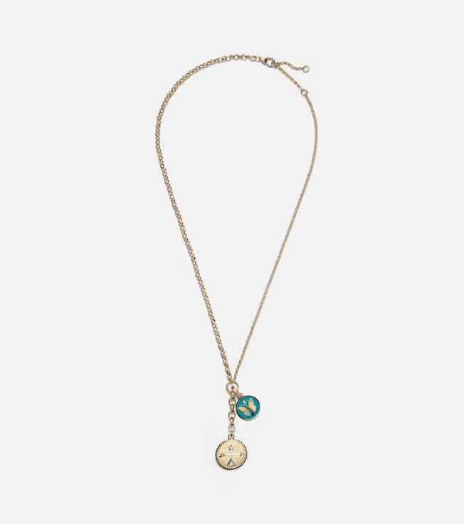 Dream & Reverie 18kt gold charm necklace with diamonds