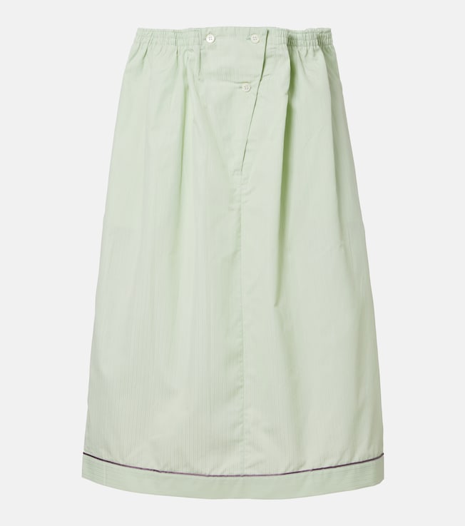 Cotton midi skirt