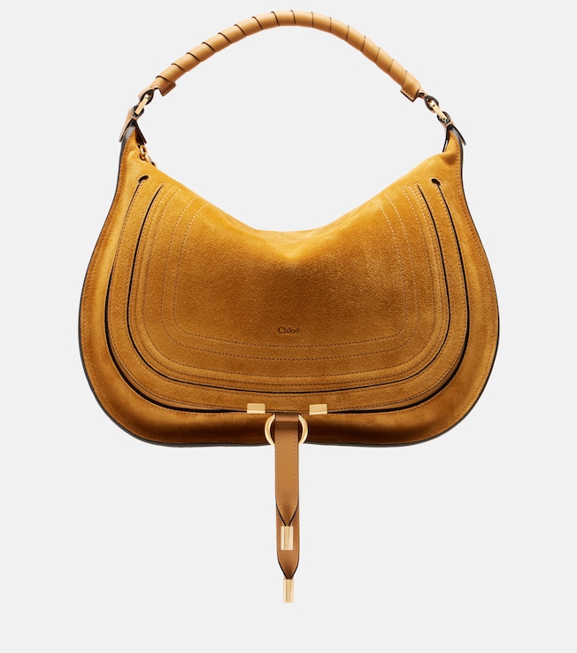 Marcie Medium suede shoulder bag