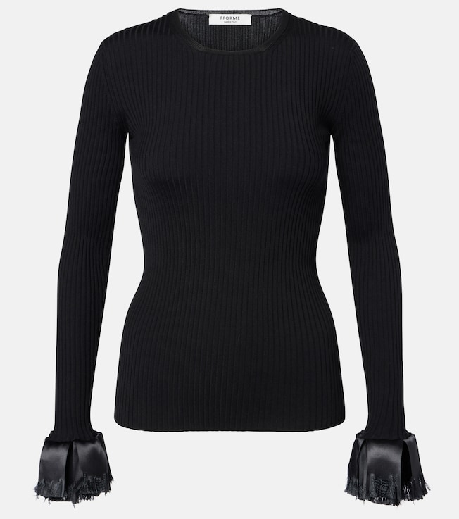 Nova ribbed-knit wool-blend sweater