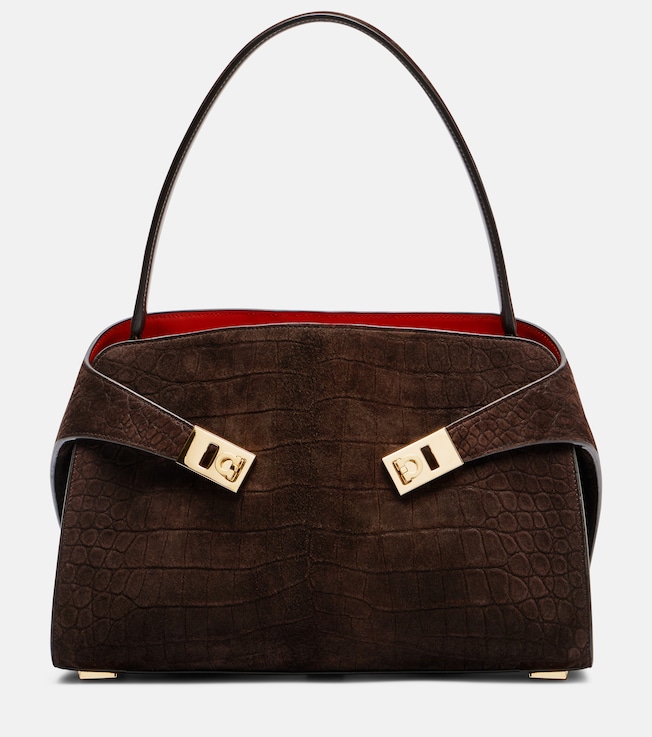 Hug Small suede shoulder bag