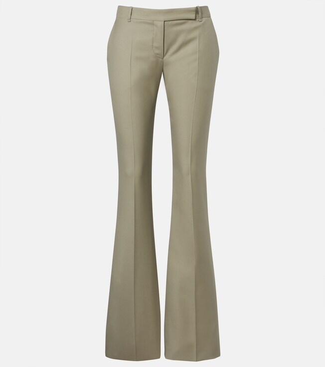 Wool flared pants