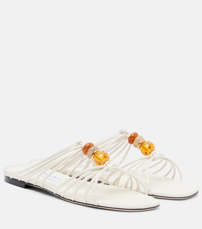 Lova beaded leather sandals