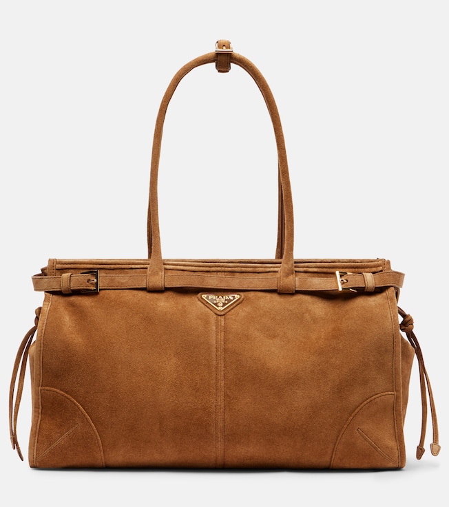 Prada Bonnie Large suede tote bag