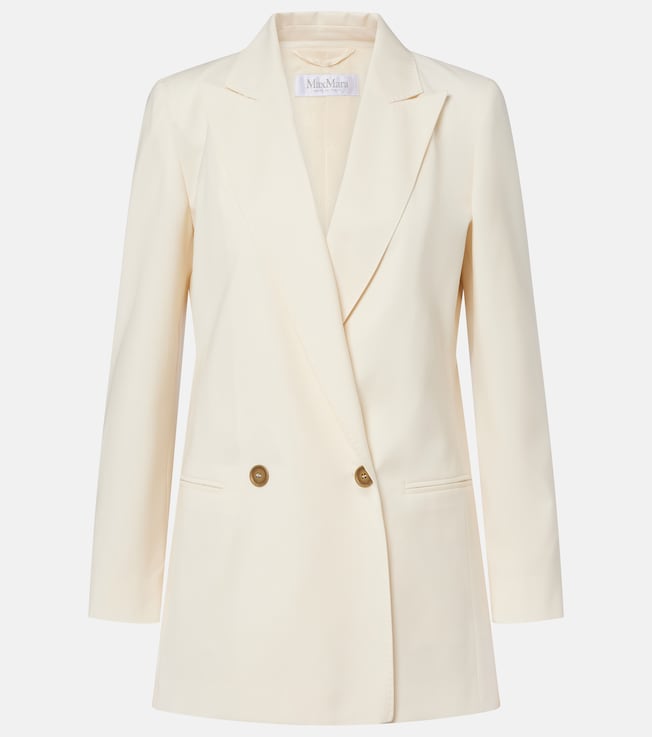 Double-breasted virgin wool blazer