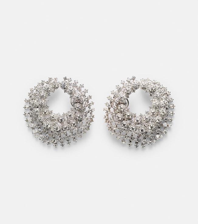 Y-Couture 18kt white gold earrings with diamonds