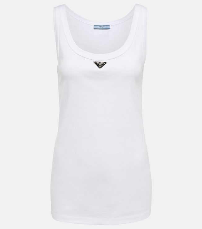 Logo cotton tank top