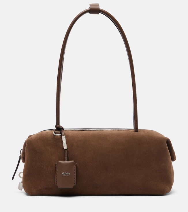 Medium suede shoulder bag