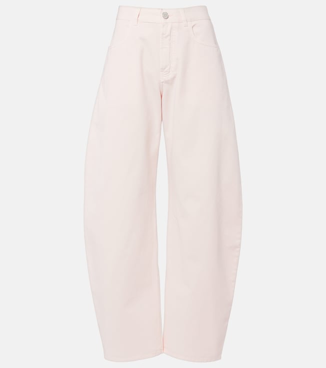 High-rise barrel-leg jeans