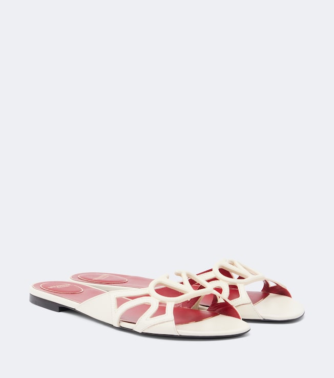 Wonderweb VLogo leather slides